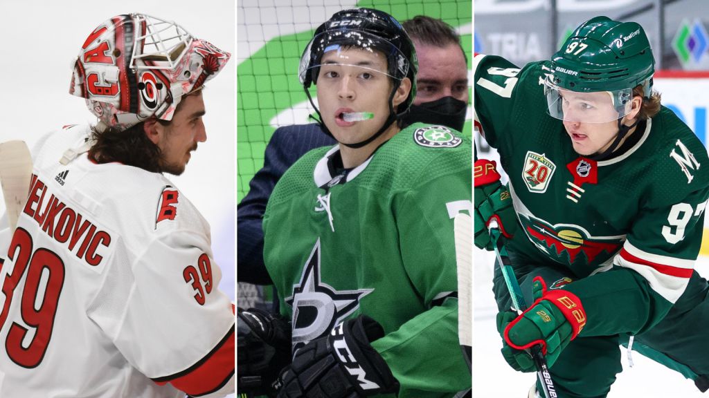 Nedeljkovic, Robertson och Kaprizov.