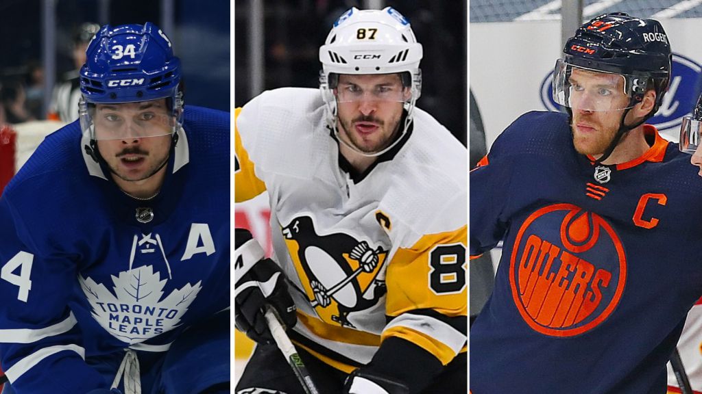 Matthews, Crosby och McDavid.