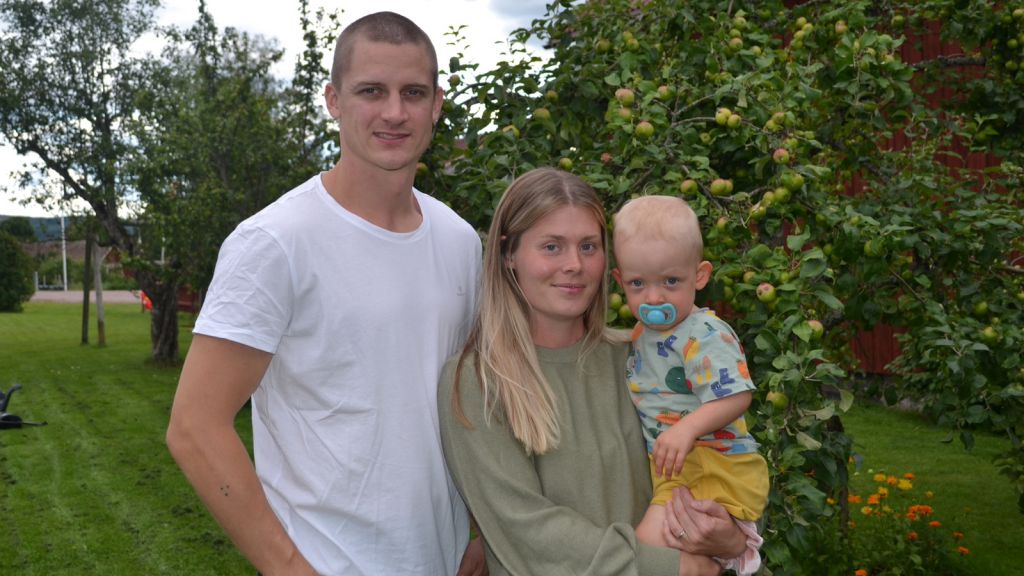 Martin Karlsson, Linnéa Åkerlund och Alve.