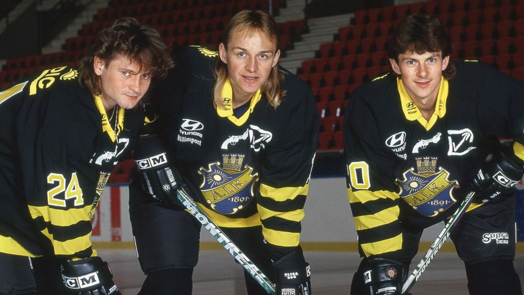 Otakar Vejvoda med Pavel Patera och Martin Procházka i AIK.